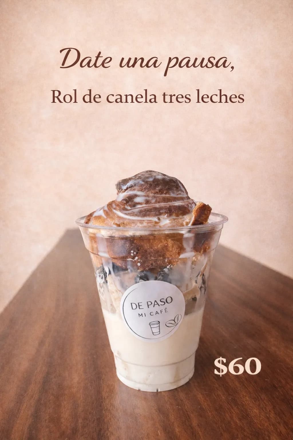 Rol bañado en leches