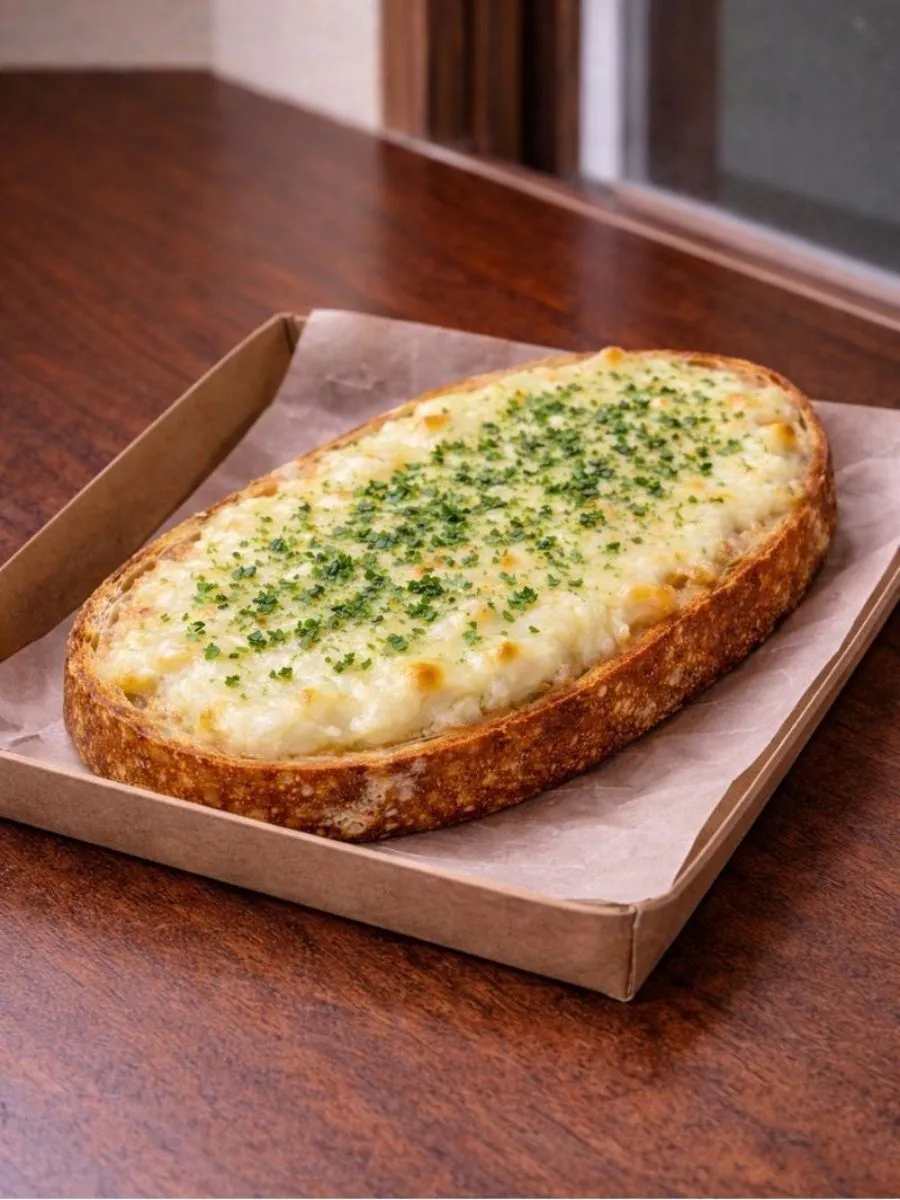 Pan tostado de la casa de queso